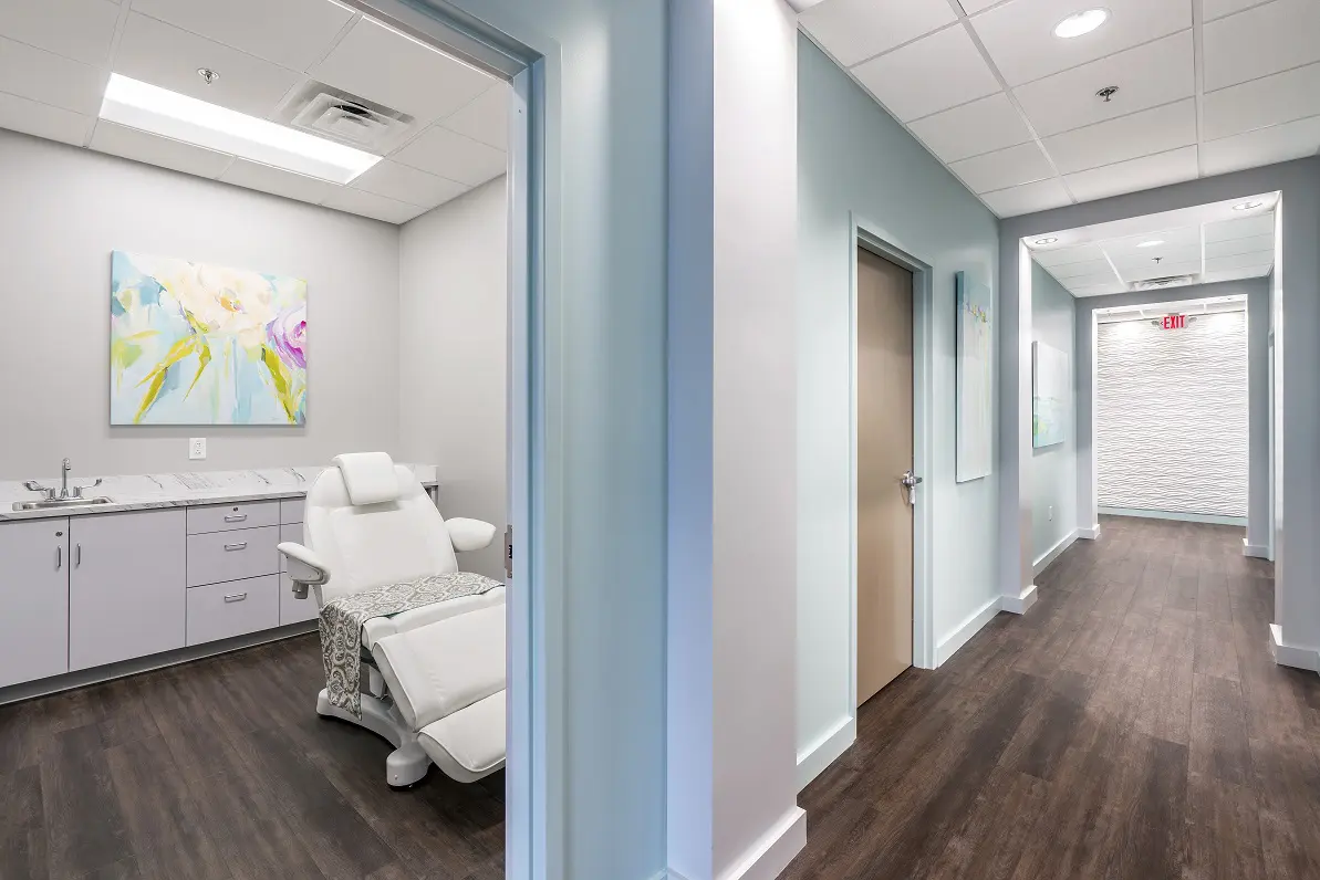 BodyLase Cary hallway and treatment room